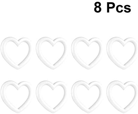 Nuobesty 8pcs Foam Heart Wearheat, Božićni prsten od pjene, pjena za srce u obliku srca Garland Božić | Vjenčanje | Rođendan | Dječji
