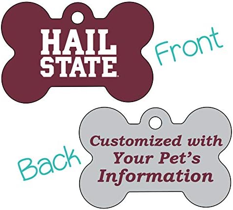 Mississippi State Bulldogs / Hail State pet Id oznaka psa / zvanično licencirano | personalizirano za vašeg ljubimca
