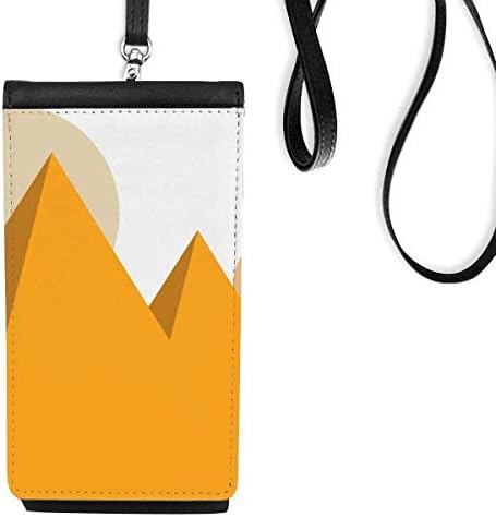 Egipat Yellow Sfinge Pyrads Sun Telefon novčanik torbica Viseća torbica za mobilne uređaje Crni džep