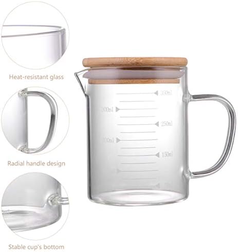 Bestonzon staklena kupa za mernu čašu Expresso Cup kafe 500ml Glass Pitcher Hladni pića Dispenzer za ledeni čaj Pitcher stakleni vodeni