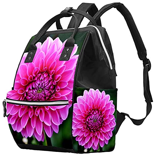 Dahlia ružičaste latice za cvijeće pelene tote torbe mammmy ruksak veliki kapacitet pelena torba za staračku torbu za njegu beba