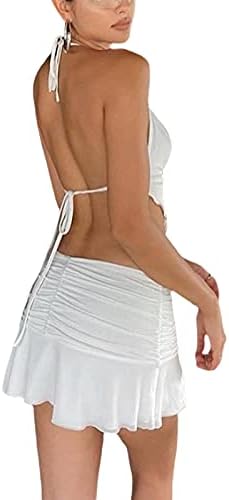 Ženska seksi ruched rujana suknja rastezanje teniskog klizača kratka a-line suknja