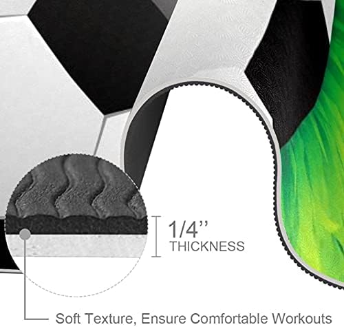 Siebzeh Creative Soccer Green Grass Premium Thick Yoga Mat Eco Friendly Rubber Health & amp; fitnes non Slip Mat za sve vrste vježbe