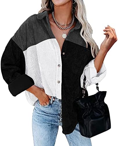 Prekomjerna ženska jesenska i zimska labava baršunasta boja koja blokira duge rukave sa košuljom