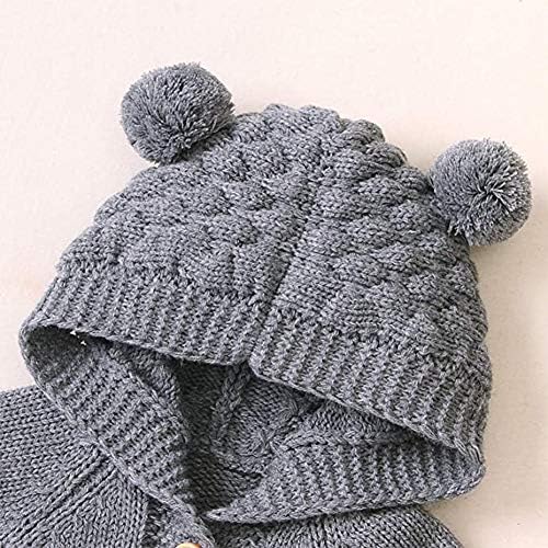 Obeeii dukserski džemper za djecu za bebe Romper pletena ukupna kombinezona sa kapuljačom slatka topla odjeća