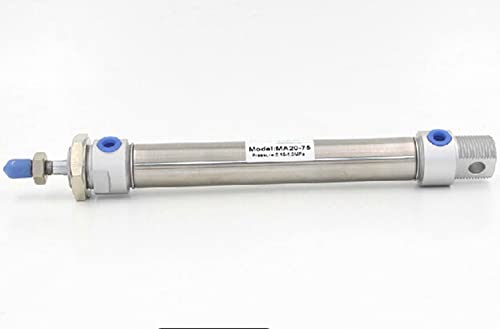 Dvostruko djelovanje pneumatskih malih cilindara od nehrđajućeg čelika 20 mm srčev 200 mm hod MA20-200 Mini zrak cilindar