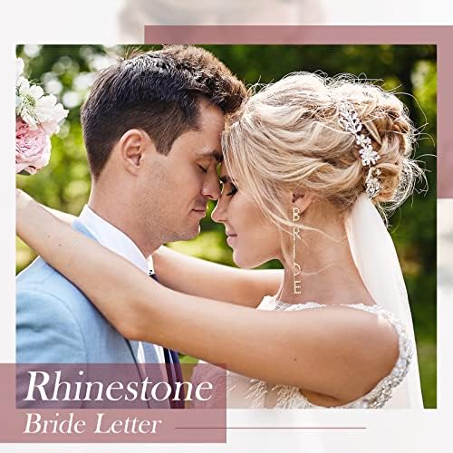 Rhinestone Bride naušnice za žene 2 Parovi Bride pismo Dangle naušnica Bachelorette pokloni za mladu djeveruša Bridal naušnice za