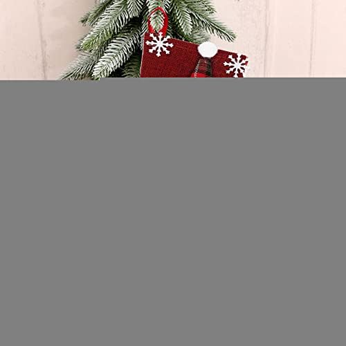 Puseky 3pcs Božićne čarape Sock poklon torba Viseći privjesak Xmas Dekoracija stabla za kućne ručke vrata Kamin Poklopac