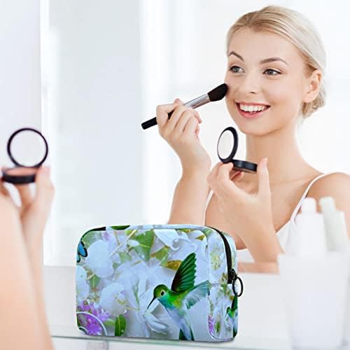 Tbouobt kozmetičke torbe za šminke za žene, male šminke torbice za putne vrećice, leptir cveća Hummingbird