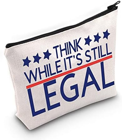 WZMPA Funny politička kozmetička kesmetička torba aktivist nadahnuta dar mislite dok je to još uvijek zakonska šminka patentna torbica