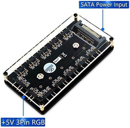 Timack 12 Way 5V 3 PIN argb HUB RGB LED čvorište sa PMMA kućište i magnetskom zastojem za ASUS / MSI 5V 3PIN LED kontroler