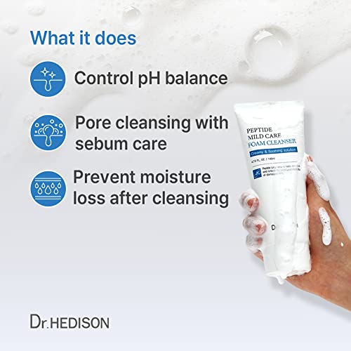 Dr. Hedison foam cleanser, pjenasto sredstvo za pranje lica za suhu do normalnu, osjetljivu kožu sa peptidima & bez ulja