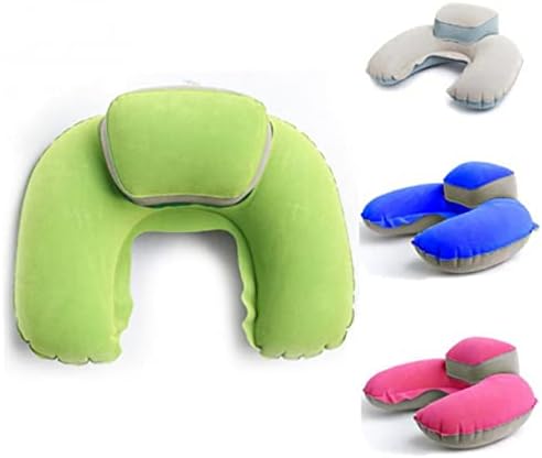 Favomoto Jastuci na otvorenom u obliku jastuka za glavu u obliku jastuk na naduvavanje ima džepove ružičasti jastuk na napuhavanje