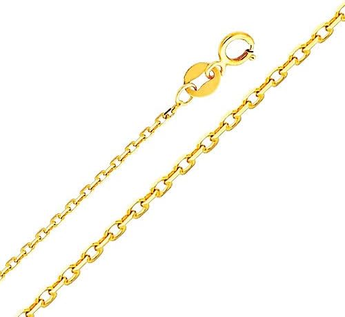 Svjetski centar za nakit od 14k žutog zlata privjesak za vjersku medalju Svetog Kristofora sa ogrlicom od 0,9 mm