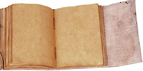 Vintage kožni vezni časopis za žene muškarci | Knjiga sjene | Pravopisna knjiga | Antikni ručno rađeni ručni papir | reljefnog stabla