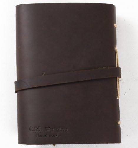 ANCRAFT mali kožni dnevnik sa lijepim ljubiteljima srca i slatkog poljubaca ručno rađeni A6 obloženi papir Brown s poklon kutijom