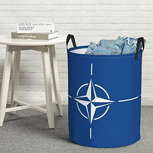 Zastava Nato Korpe Za Veš Kružna Igračka Organizator Sklopiva Korpa Za Korpu Za Kupatilo U Spavaćoj Sobi