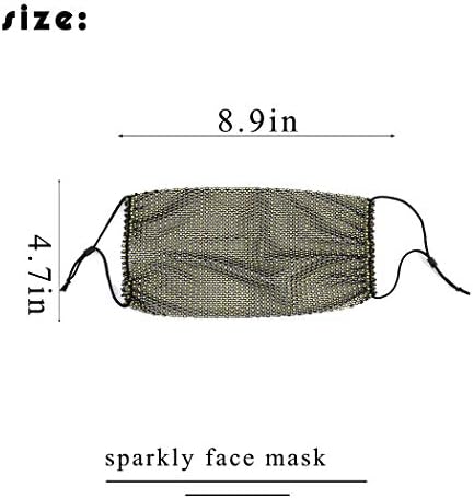 Wodega Sparkly rhinestone maska za lice Gold Crystal Bling Mesh maske sjajni maskenbal za maskiranje lica Lopta za noćni klub za žene