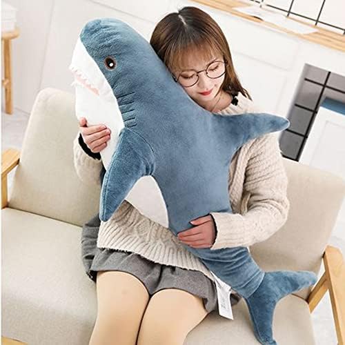 Oukekei 30 inčni gigantski morski pas punjeni jastuk za životinje, meko morski pas plišani jastuci za plišane jastuke za djecu, udoban