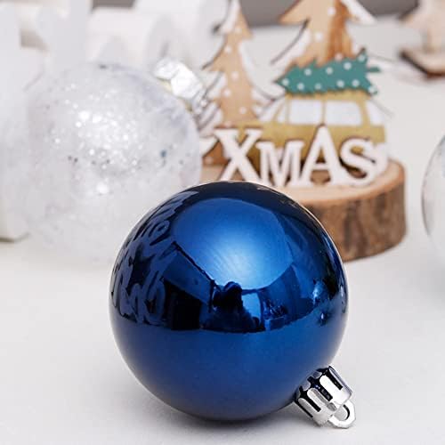 30kom Božić kugle 6cm za drvo plava Božić kugle plastični ukrasi ukrasi početna privjesci