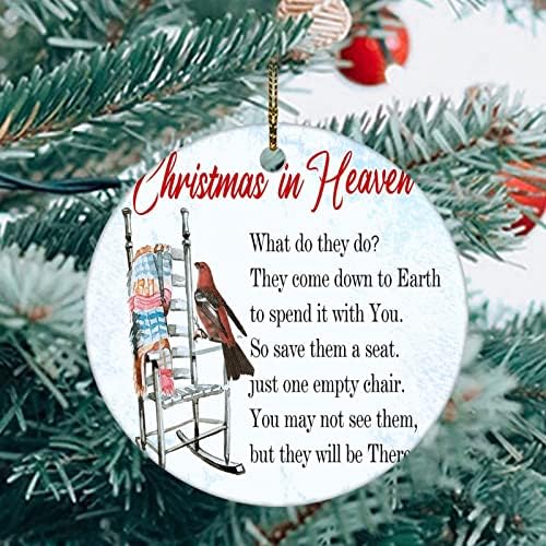 Viseći Ornamenti Crvene ptice sublimacijski Ornamenti Božić na nebu uspomena viseći Ornament Božić Poklon poslat od nas