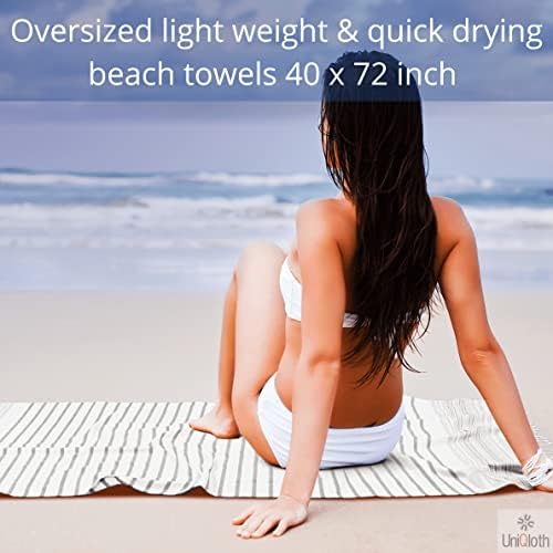 Uniqloth set od 2 pamuka 40x72 ručnici za plažu Extra Veliki - putni teretana Bazen Spa pokrivač plaža ručnici za kupanje - ultra