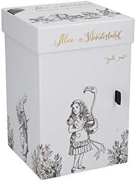 V & A Enterprises V & A Alice in Wonderland Jug Jug i šećerna posuda sa ukrasnim ilustracijama, 18 x 7,5 x 7 cm, bijela, 2 komada