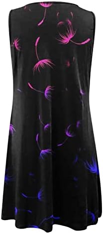 Dame Boho haljina 2023 ljetni cvjetni printu bez rukava bez rukava Stripe color blok podudaranje slim surdere