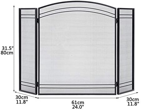 FEIYIYANG ekran za kamin moderni gvozdeni ekran za kamin metalna mreža 3 Panel sklopivi poklopac za zaštitu od iskre kamin dekoracija