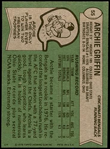 1978. TOPPS 55 Archie Griffin Cincinnati Bengals Ex / Mt Bengals Ohio st