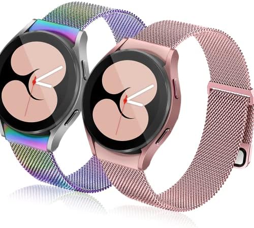 2 pakovanja Nema gap metala Milanese Samsung 5 bend 40mm 44mm / sat 5 Pro 45mm / Galaxy Watch 4 40mm 44mm / Gledaj 4 Classic 42 46