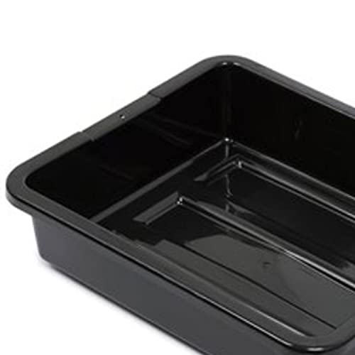Soro Essentials - 5 Deep Black Polietilen komercijalni autobusni kutic teški plastični restoran Kupt kutija za suđe za kuhinjsku organizaciju