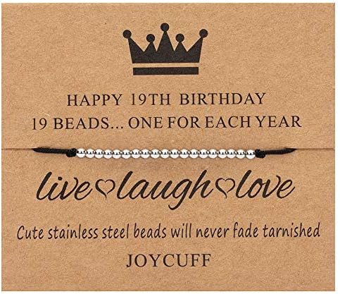 JoycuFF rođendanski pokloni za djevojčice Žene Srebrna Perla Strand wrap narukvica jedna Perla godinu dana podesivi kablovi pokloni