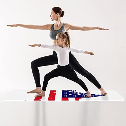 Retro Zastava zvijezda prostirke za jogu debele neklizajuće prostirke za jogu za žene&prostirke za vježbe za djevojčice meke prostirke