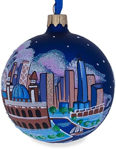 Navy Pier, Chicago, Illinois Glass Ball Božić Ornament 3.25 Inča