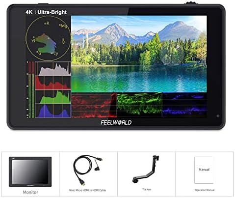 FEELWORLD LUT6S 6-inčni Ultra svijetli 2600 Nita HDR/3d Lut Monitor polja sa ekranom osetljivim na dodir sa vektorima talasnog Oblikacop