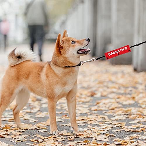 Advivio me usvojite crveni pas leash rukav, omotač vešanja ID patch tag za mačku za kućne ljubimce najbolji izbor za svakodnevno hodanje