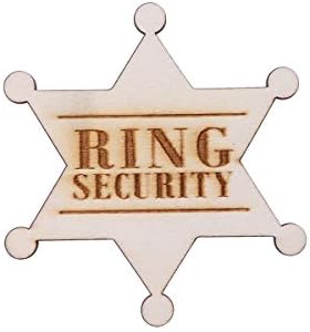 PartyKindom prsten sigurnosna značka štipaljka za vjenčanje Rustikalni drveni prsten nosilac poklon za dječake vjenčani Pribor dekor