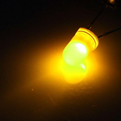 IIVVERR 75kom 5mm svijetlo žute boje LED sijalica koja emituje Diodnu lampu (75kom 5mm boja Amarillo Brillante Bombilla de Luz LED