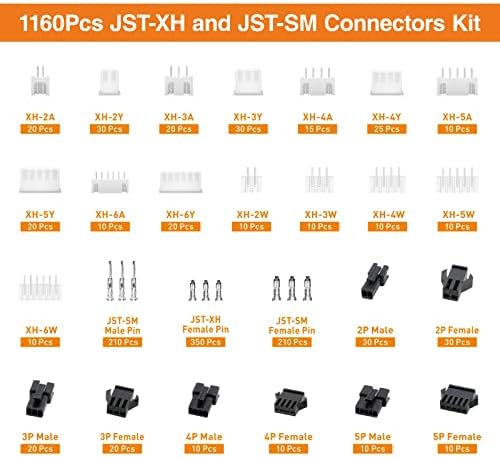 Jst konektori Komplet alata za presovanje, 2,5 mm jst XH &jst SM set konektora ima 26 tipova, sa žičanim EDM kliještima za presovanje