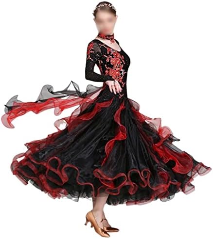 JKUYWX Standardna plesna odjeća za ples za ples Tango kostimi Haljina Waltz Ballroom Rumba haljine