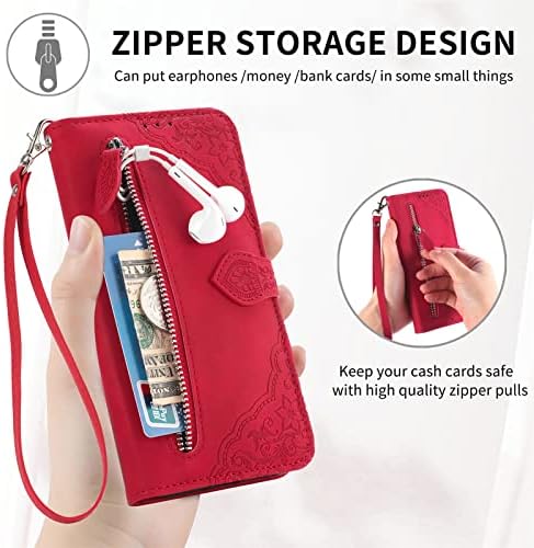 Luksuzna torbica Zipper kožna torbica Shell Zipper novčanik Flip Case za Honor 70 Pro poklopac telefona narukvica