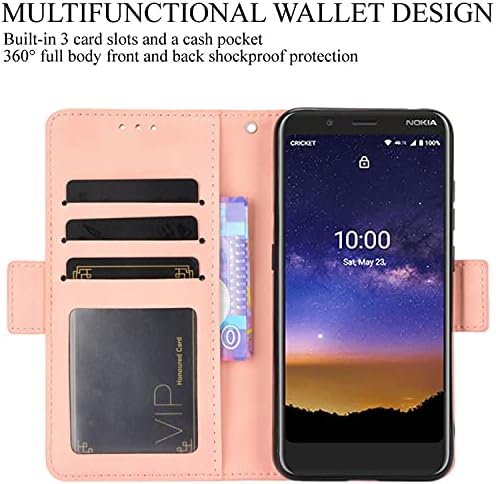 HualuBro Nokia C2 Tava Case, Nokia C2 Tennen Case, Magnetic full Body Protection Shockproof Flip Leather Wallet Case Cover with Card