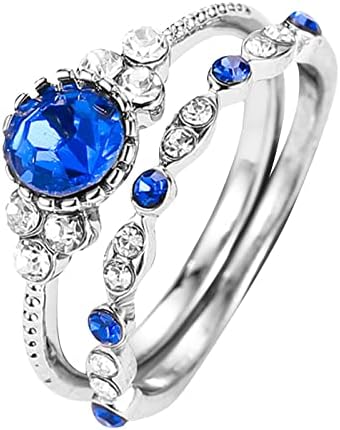 2023 novi ženski angažman 2 komad Jedan Set poklon setovi prijedlog prsten Srebrna nevjesta prsten Retro angažman nevjesta prsten