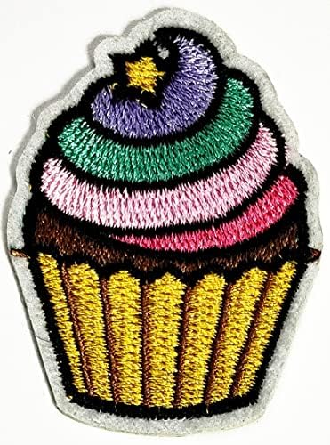 Kleenplus little Rainbow Star Cupcakes Cartoon Patch Cupcake slatke zakrpe vezene zakrpe za odjeću farmerke jakne šeširi ruksaci kostim
