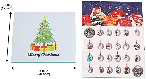 Set nakita za maturalni Advent Kalendar tematski šarm Božić-2021 Božić DIY kalendar Setovi nakita za odbrojavanje