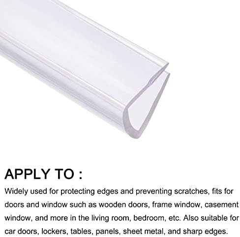 METALLIXILY EDGE TRIMS 1kom, PVC U-brtva odgovara 7-9 mm rubne brtvene trake - za kućne prozore vrata, prozirna