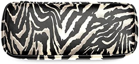 Tbouobt vrećica za šminku Travel Cosmetic torba torbica torbica sa patentnim zatvaračem, crna Zebra Print Modern