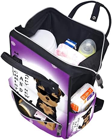 Guerotkr putni ruksak, torbe za pelene, ruksačka torba za pelene, pasa nose sunčane naočale Xmas