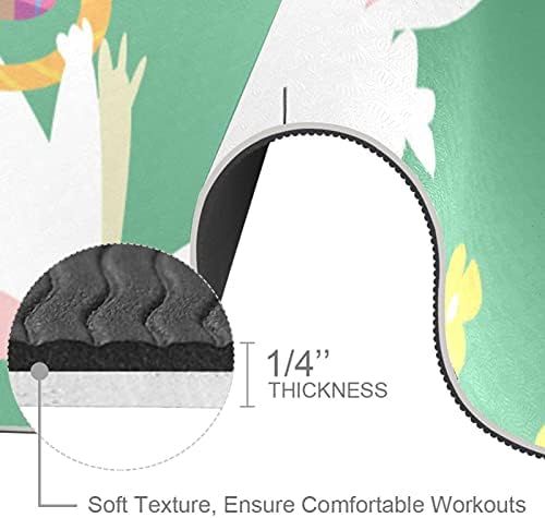 Siebzeh Sretan Uskrs Bunny pozadina Premium debeli Yoga Mat Eco Friendly gumene zdravlje & amp; fitnes non Slip Mat za sve vrste vježbe